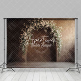 Aperturee - Aperturee Retro Arch Wall Floral Wedding Photography Backdrop
